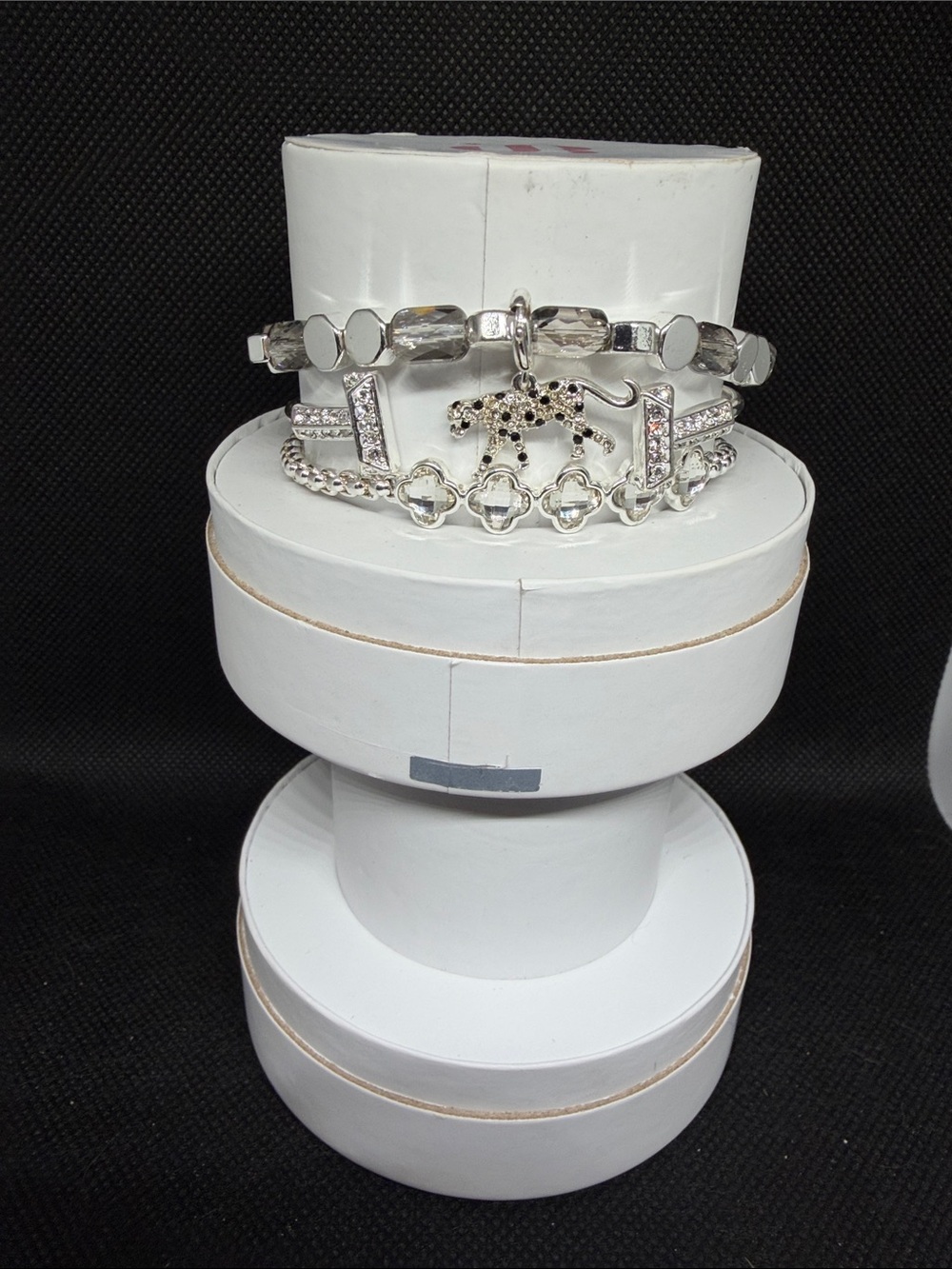 Silver Leopard Charm Spring 25: Bracelet Stack